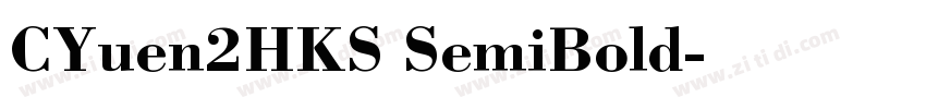 CYuen2HKS SemiBold字体转换